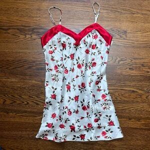 Floral Medium Satin Slip Dress